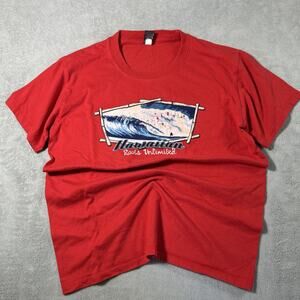 Y2k 2000s Hawaiian Roots Beach Surfer Shirt Youth Boys Medium Surf Waves Vintage
